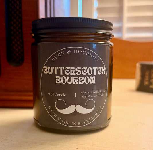 Butterscotch Bourbon | 9oz  Wooden Wick Candle
