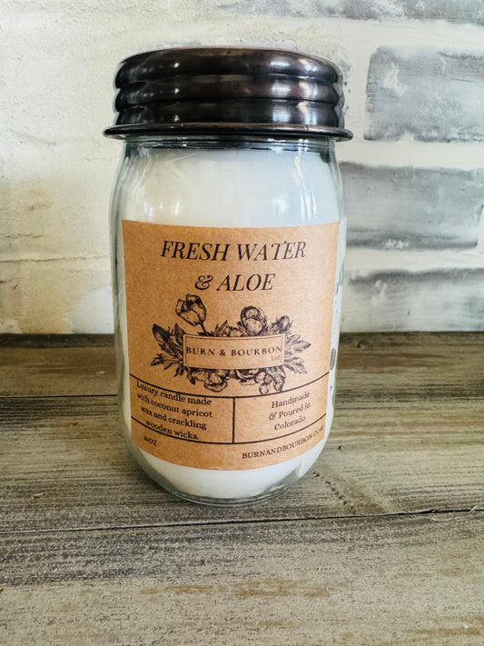Fresh Water & Aloe | 16 oz Candle